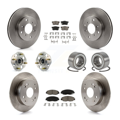 Kit de rotors et plaquettes de frein à disque, roulements de moyeu avant et arrière (10 pièces) pour Honda Accord