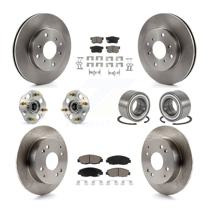 Kit de rotors et plaquettes de frein à disque, roulements de moyeu avant et arrière (10 pièces) pour Honda Accord