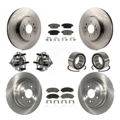 Kit de rotor de frein à disque et de plaquettes en céramique, roulement de moyeu avant et arrière (10 pièces) pour Acura T