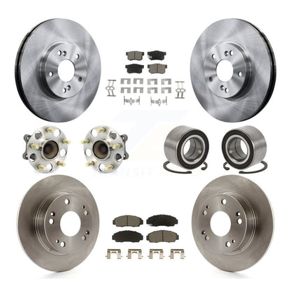 Kit de rotor et de plaquettes de frein à disque, roulement de moyeu avant et arrière (10 pièces) pour Acura TS 2004 – 2008