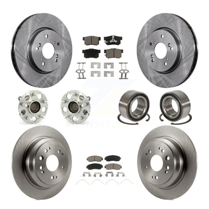 Kit de plaquettes de rotor de frein, roulement de moyeu avant et arrière (10 pièces) pour Honda Crosstour FW 13-15