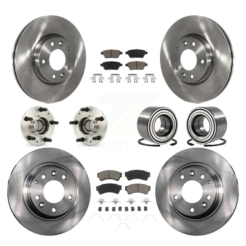 Kit de rotors et plaquettes de frein, roulement de moyeu avant et arrière (10 pièces), pour Ford Fusion Mazda 6 MK