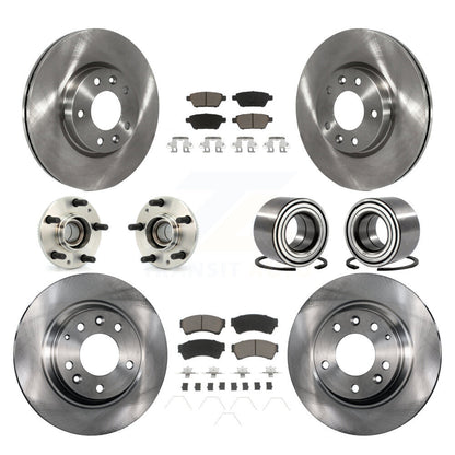 Kit de rotors et plaquettes de frein, roulement de moyeu avant et arrière (10 pièces), pour Ford Fusion Mazda 6 MK