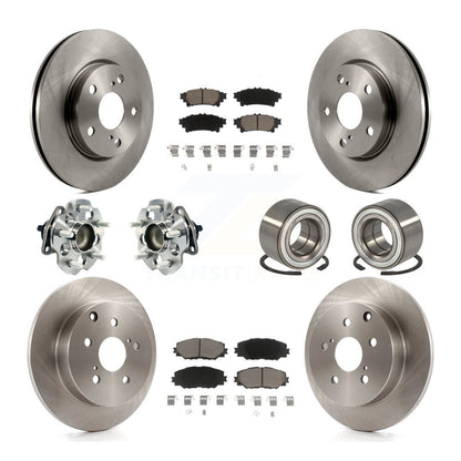Kit de rotor et de plaquettes de frein, roulement de moyeu avant et arrière (10 pièces) pour Toyota Prius 2017 – 2018