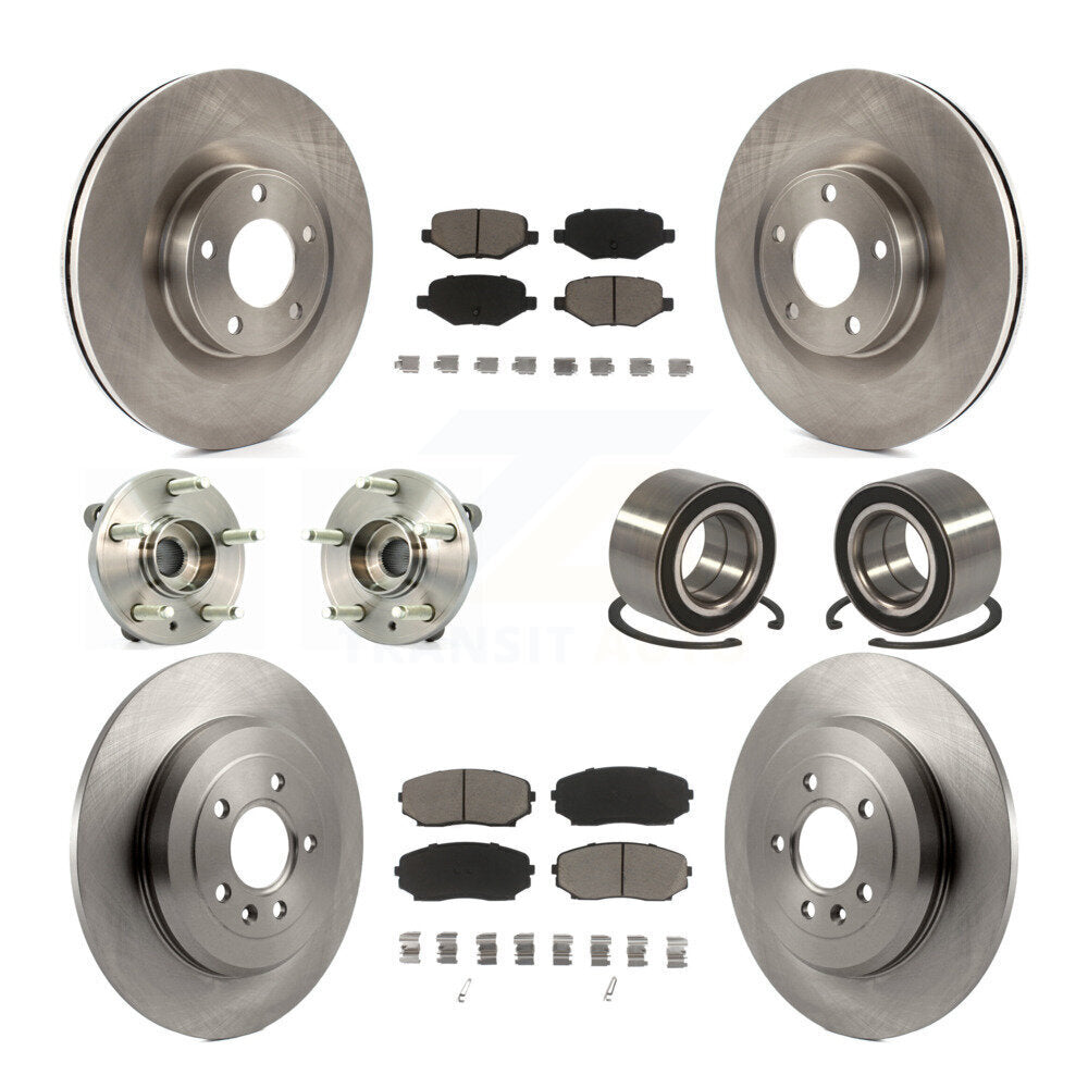Kit de plaquettes de Rotor de frein à disque, roulement de moyeu avant et arrière (10 pièces) pour Ford Edge Lincoln MK