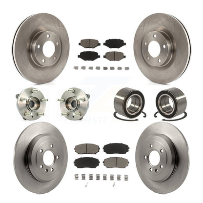 Kit de plaquettes de Rotor de frein à disque, roulement de moyeu avant et arrière (10 pièces) pour Ford Edge Lincoln MK
