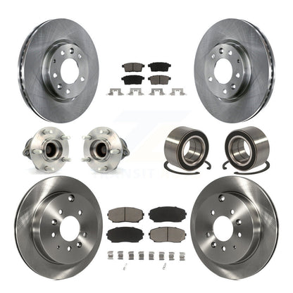 Kit de rotor et de plaquettes de frein avec roulement de moyeu avant et arrière (10 pièces) pour Mazda CX-7 FW 2007 – 2012