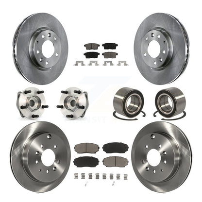Kit de rotor et de plaquettes de frein avec roulement de moyeu avant et arrière (10 pièces) pour Mazda CX-7 AW 2007 – 2012