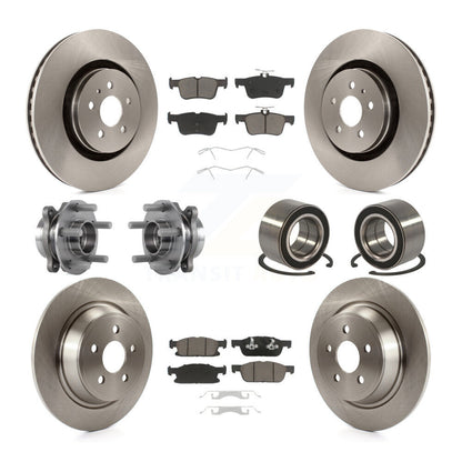 Kit de rotors et plaquettes de frein à disque, roulement de moyeu avant et arrière (10 pièces) pour Ford Edge AW 2015