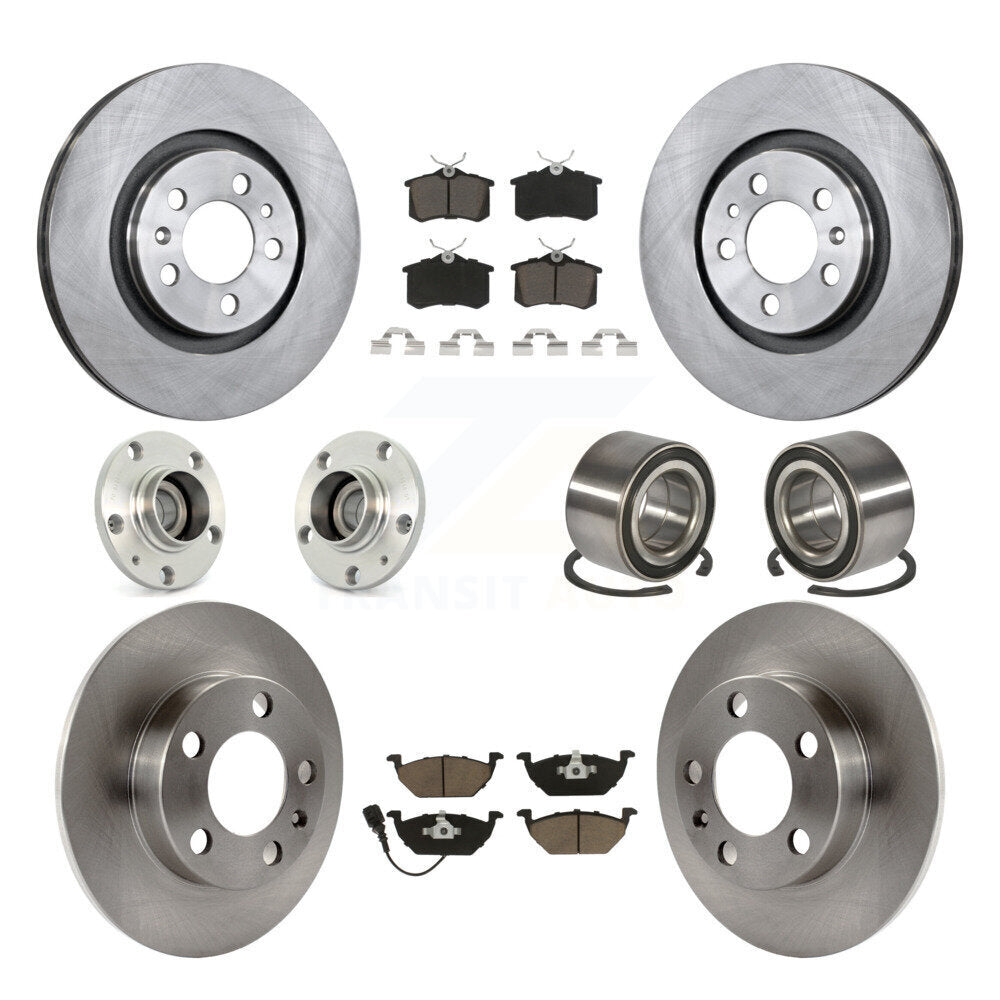 Kit de Rotor et de plaquettes de frein à disque, roulement de moyeu avant et arrière (10 pièces) pour Volkswagen Beetl