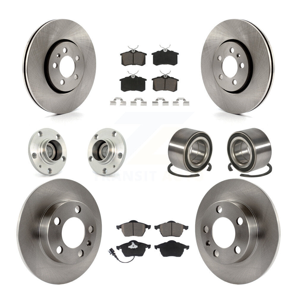 Kit de Rotor et de plaquettes de frein à disque, roulement de moyeu avant et arrière (10 pièces) pour Volkswagen Beetl