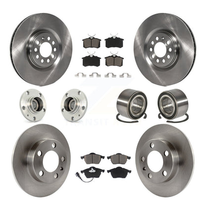 Kit de rotor et de plaquettes de frein à disque, roulement de moyeu avant et arrière (10 pièces) pour Audi T 2000 – 2006