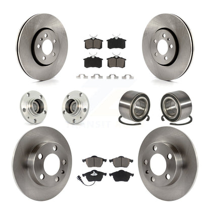 Kit de Rotor et de plaquettes de frein, roulement de moyeu avant et arrière (10 pièces) pour Volkswagen Golf Beetl