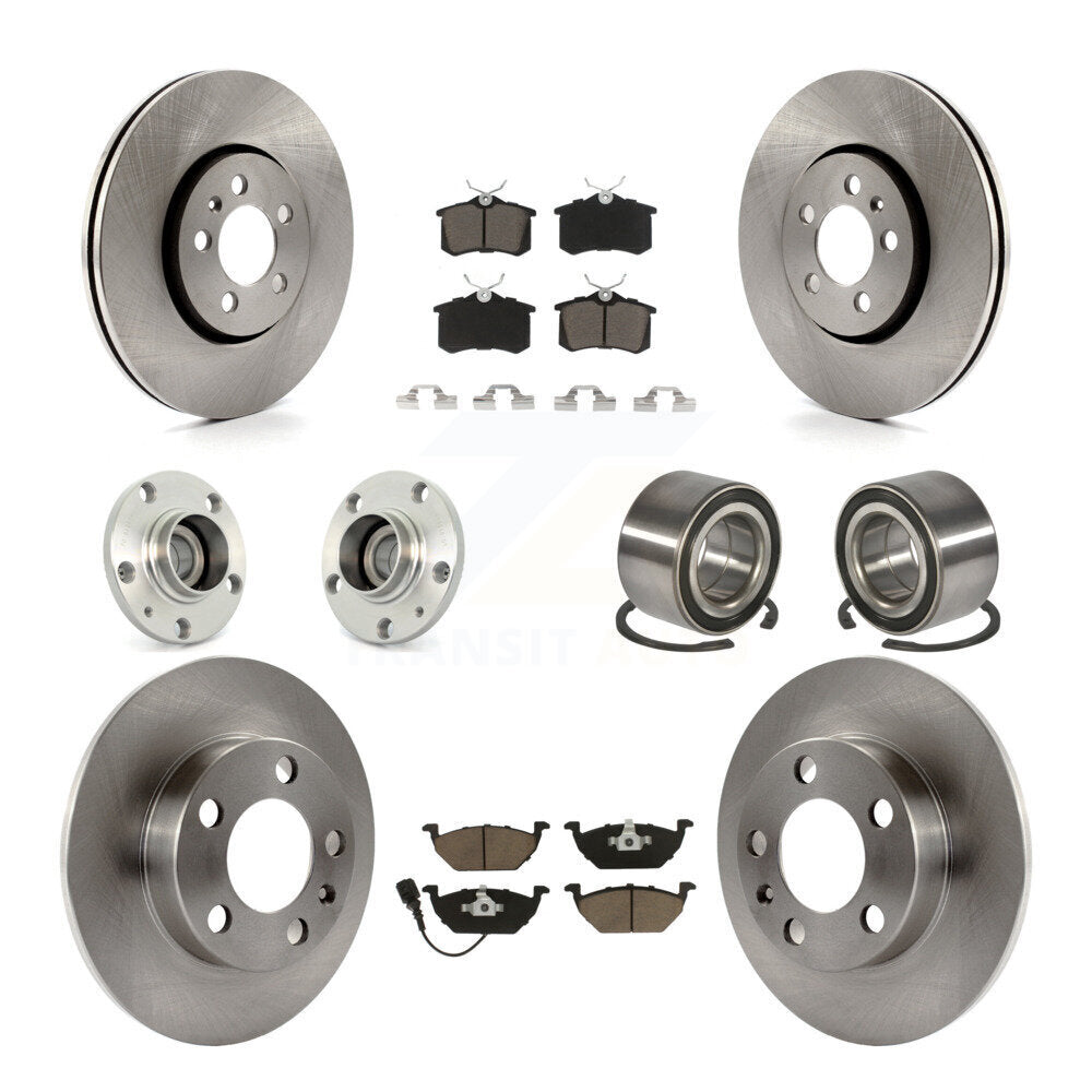 Kit de plaquettes de Rotor de frein, roulement de moyeu avant et arrière (10 pièces) pour Volkswagen Golf 2.0 00-01