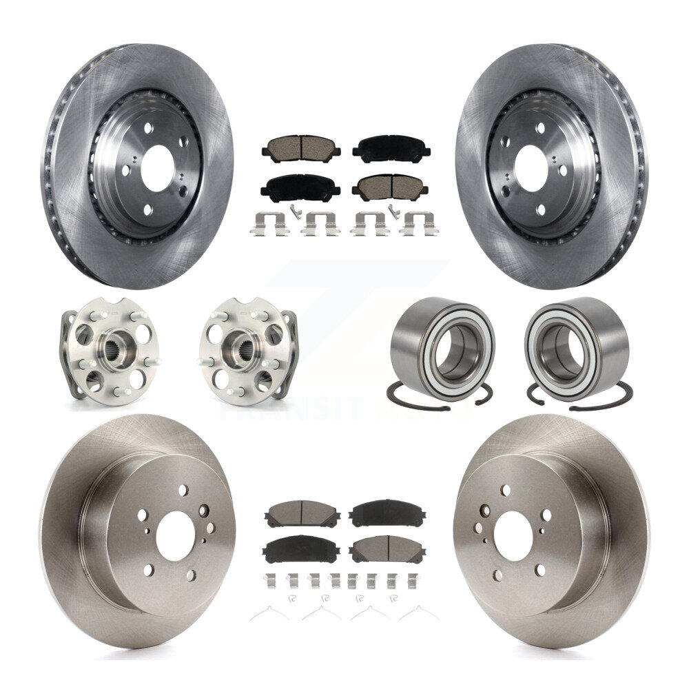 Kit de plaquettes de Rotor de frein à disque, roulement de moyeu avant et arrière (10 pièces) pour Toyota Highlander AW