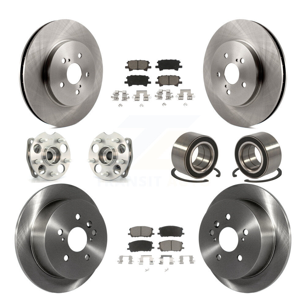 Kit de Rotor et de plaquettes de frein, roulement de moyeu avant et arrière (10 pièces) pour Lexus RX350 RX330 Toyot