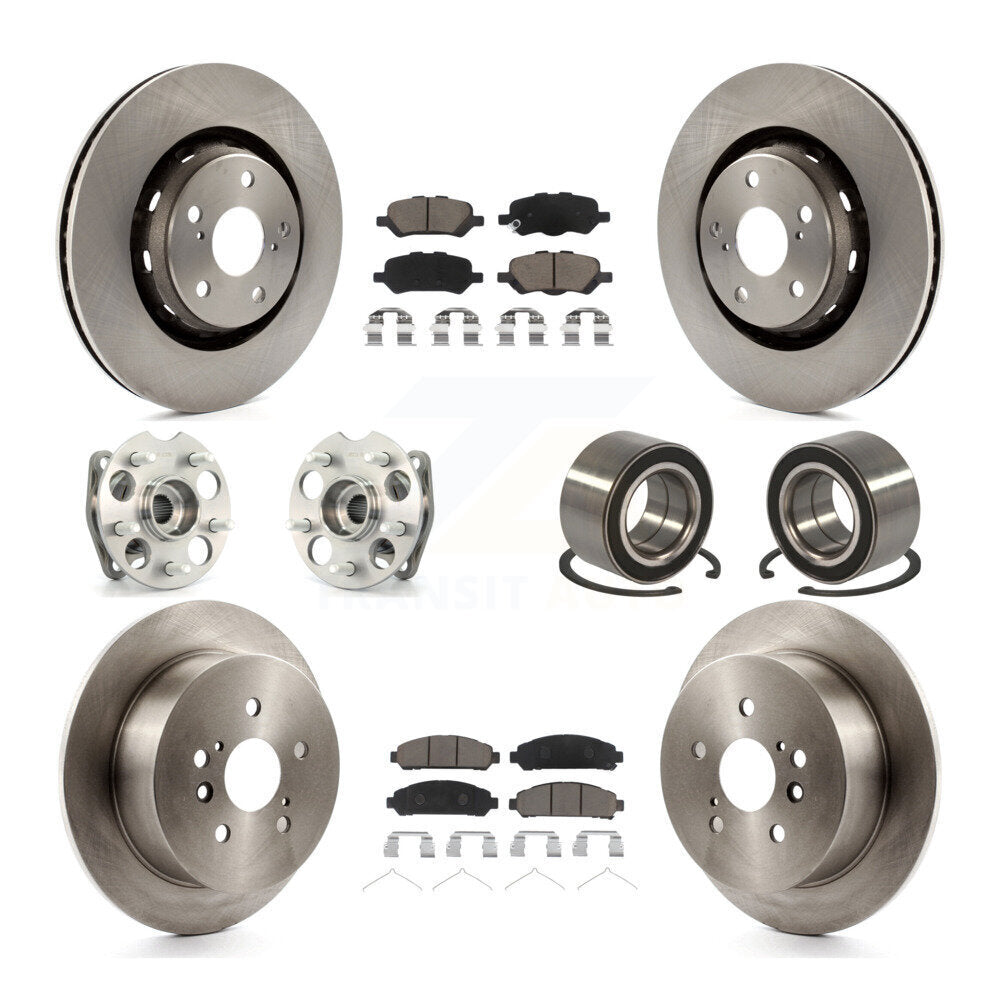 Kit de plaquettes de Rotor de frein, roulement de moyeu avant et arrière (10 pièces) pour Toyota Venza AW 2009 – 2016