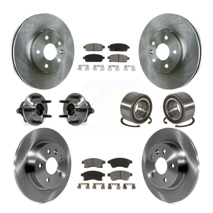 Kit de rotors et plaquettes de frein à disque, roulement de moyeu avant et arrière (10 pièces) pour Chevrolet Soni