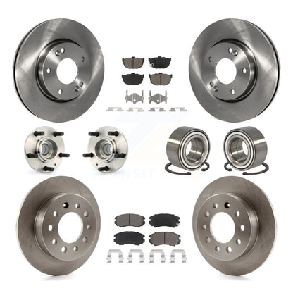 Kit de rotors et plaquettes de frein à disque, roulement de moyeu avant et arrière (10 pièces) pour Hyundai Tiburo