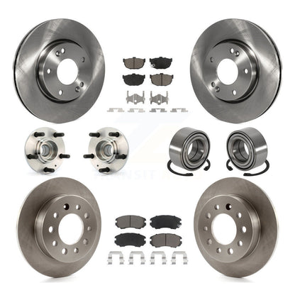Kit de rotors et plaquettes de frein à disque, roulement de moyeu avant et arrière (10 pièces) pour Hyundai Tiburo