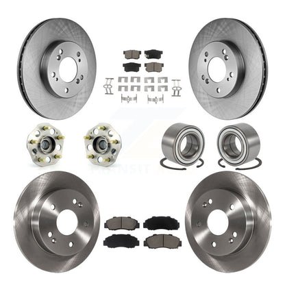 Kit de rotors et plaquettes de frein avec roulement de moyeu avant et arrière (10 pièces) pour Honda Prelud 1997-2001