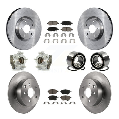 Kit de plaquettes de Rotor de frein à disque, roulement de moyeu avant et arrière (10 pièces) pour Nissan Altima Maxim