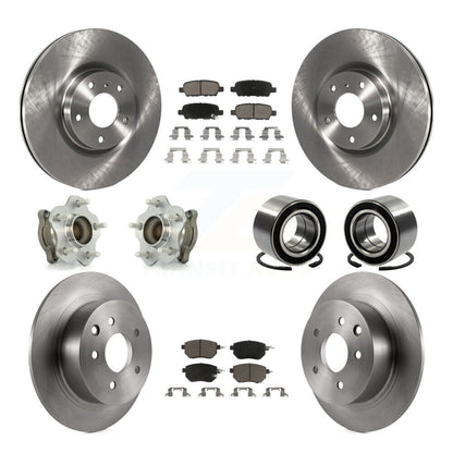 Kit de plaquettes de Rotor de frein à disque, roulement de moyeu avant et arrière (10 pièces) pour Nissan Altima Maxim