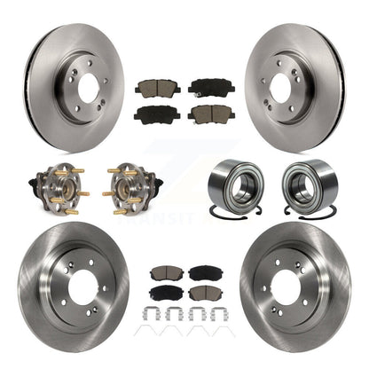 Kit de plaquettes de rotor de frein à disque, roulement de moyeu avant et arrière (10 pièces) pour Kia Soul E 2017 – 2019