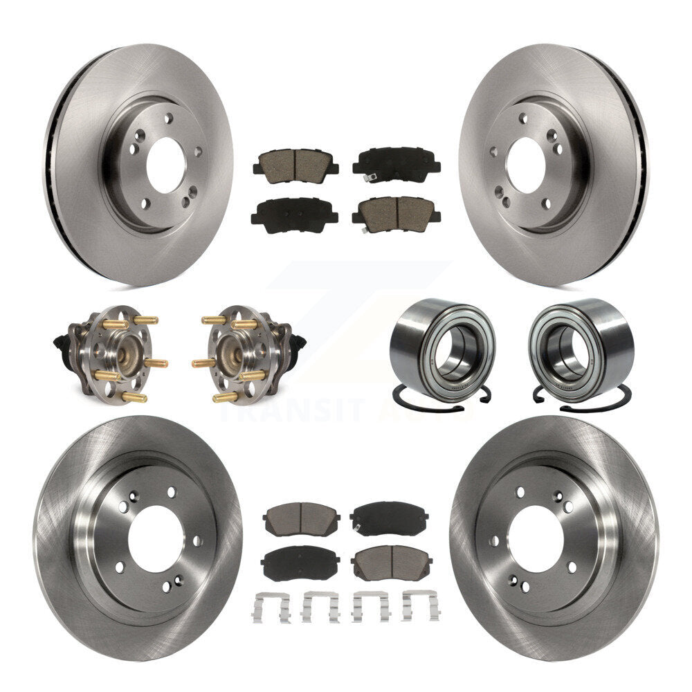 Kit de rotor et de plaquettes de frein à disque, roulement de moyeu de roue avant et arrière (10 pièces) pour Kia Soul E