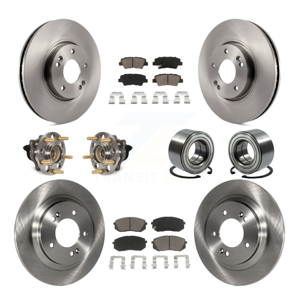 Kit de rotor et de plaquettes de frein à disque, roulement de moyeu de roue avant et arrière (10 pièces) pour Kia Soul E