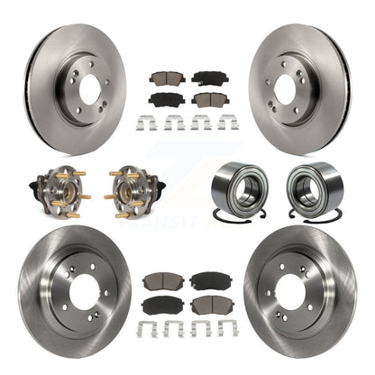 Kit de rotor et de plaquettes de frein à disque, roulement de moyeu de roue avant et arrière (10 pièces) pour Kia Soul E