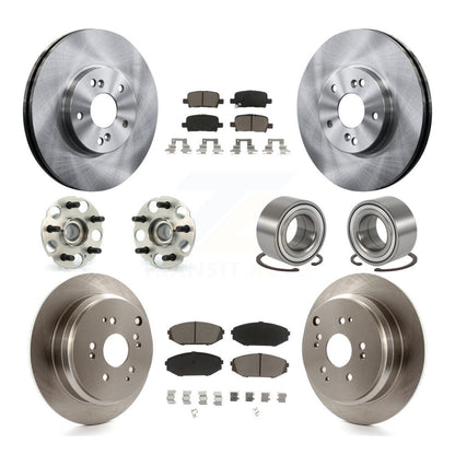 Kit de rotors et plaquettes de frein avec roulement de moyeu avant et arrière (10 pièces) pour Honda Odysse 2002-2004