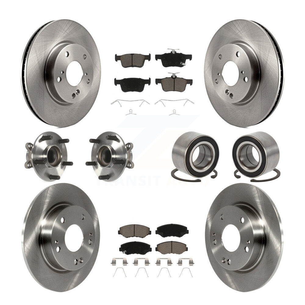 Kit de Rotor et de plaquettes de frein à disque, roulement de moyeu de roue avant et arrière (10 pièces) pour Honda Civi