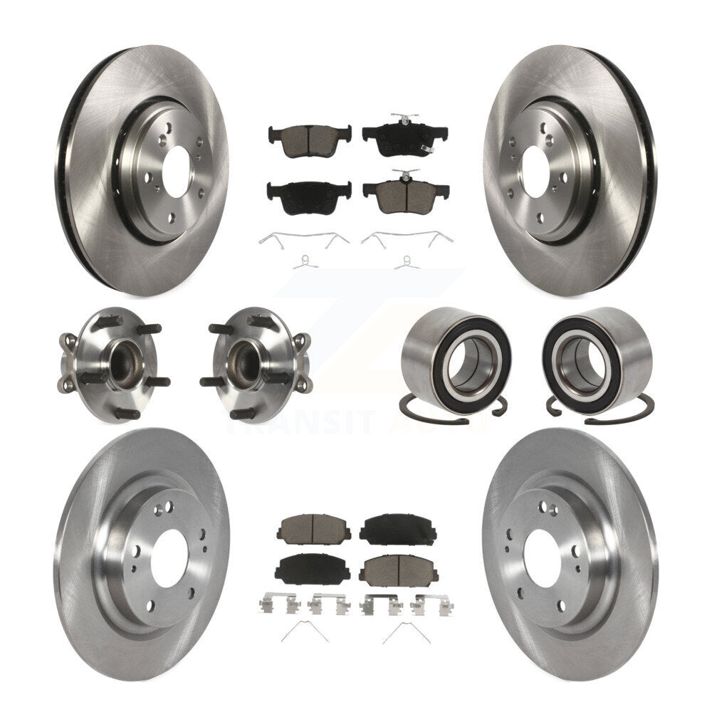 Kit de Rotor et de plaquettes de frein à disque, roulement de moyeu de roue avant et arrière (10 pièces) pour Honda Civi