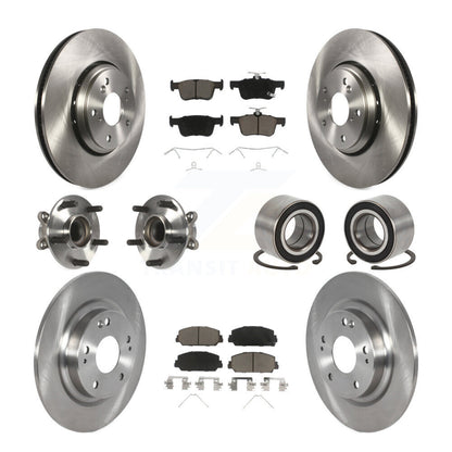 Kit de Rotor et de plaquettes de frein à disque, roulement de moyeu de roue avant et arrière (10 pièces) pour Honda Civi