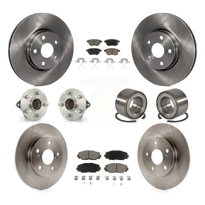 Kit de rotors et plaquettes de frein à disque, roulements de moyeu avant et arrière (10 pièces) pour Toyota Matrix