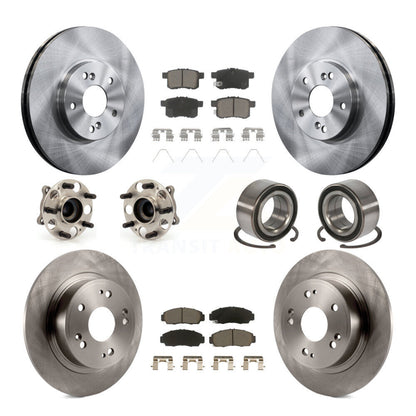 Kit de Rotor et de plaquettes de frein, roulement de moyeu avant et arrière (10 pièces) pour Honda Accord Acura TS