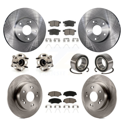 Kit de rotors et plaquettes de frein à disque, roulements de moyeu avant et arrière (10 pièces) pour Honda Accord