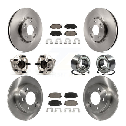 Kit de plaquettes de Rotor de frein à disque, roulement de moyeu avant et arrière (10 pièces) pour Kia Forte Forte5 Kou