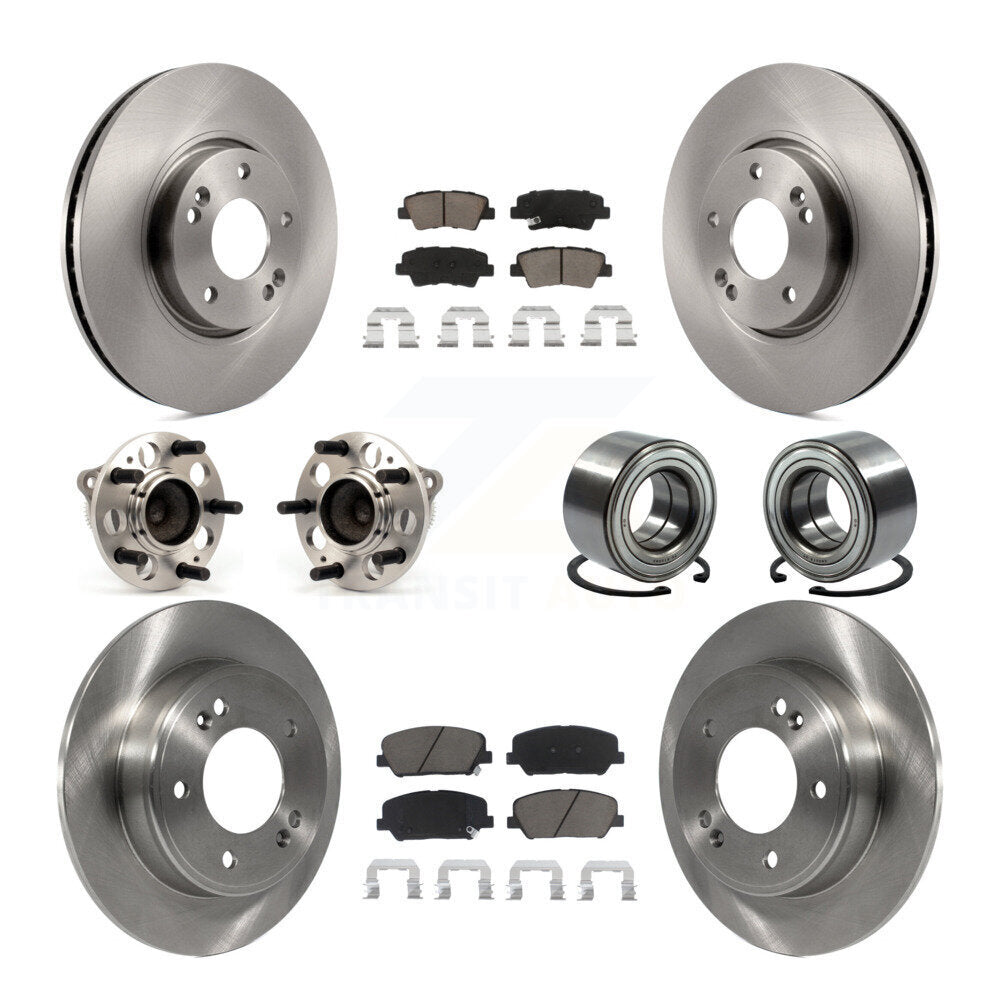 Kit de Rotor et plaquettes de frein à disque, roulement de moyeu avant et arrière (10 pièces) pour Hyundai Veloste
