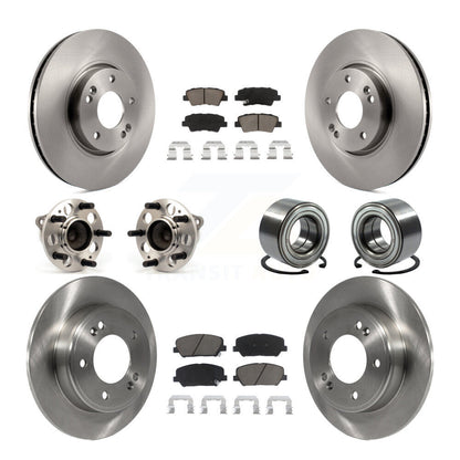 Kit de Rotor et plaquettes de frein à disque, roulement de moyeu avant et arrière (10 pièces) pour Hyundai Veloste
