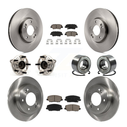 Kit de plaquettes de Rotor de frein, roulement de moyeu avant et arrière (10 pièces) pour Kia Forte Forte 2017 – 2018