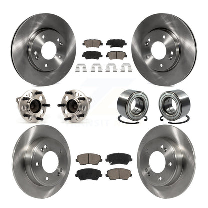 Kit de plaquettes de Rotor de frein, roulement de moyeu avant et arrière (10 pièces), pour Kia Forte Hyundai Elantr