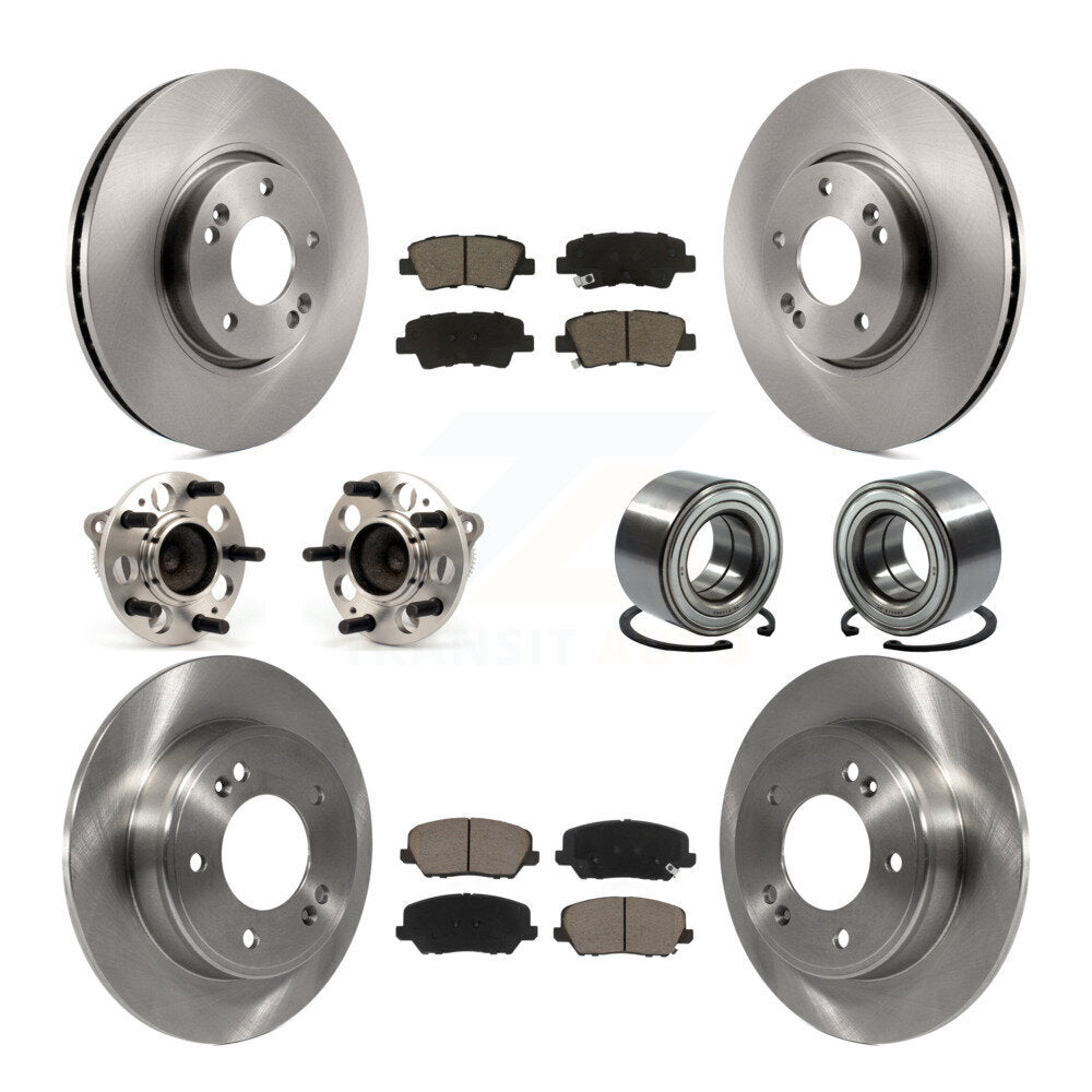 Kit de Rotor et plaquettes de frein à disque, roulement de moyeu avant et arrière (10 pièces) pour Hyundai Veloste