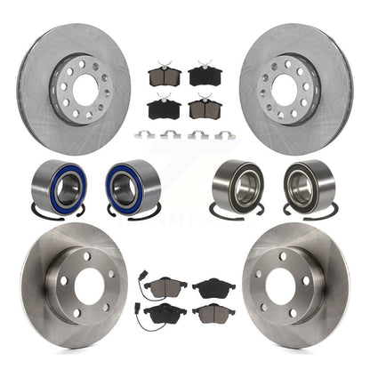 Kit de rotors et plaquettes de frein à disque, roulements avant et arrière (10 pièces) pour Volkswagen Passat
