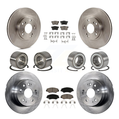 Kit de rotors de frein à disque et de plaquettes en céramique, roulements avant et arrière (10 pièces) pour Honda CR-