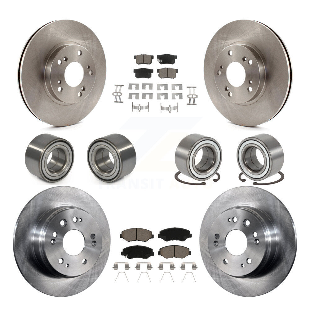 Kit de rotors de frein à disque et de plaquettes en céramique, roulements avant et arrière (10 pièces) pour Honda CR-