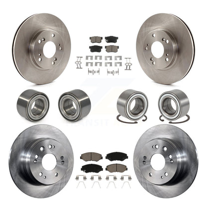 Kit de rotors de frein à disque et de plaquettes en céramique, roulements avant et arrière (10 pièces) pour Honda CR-