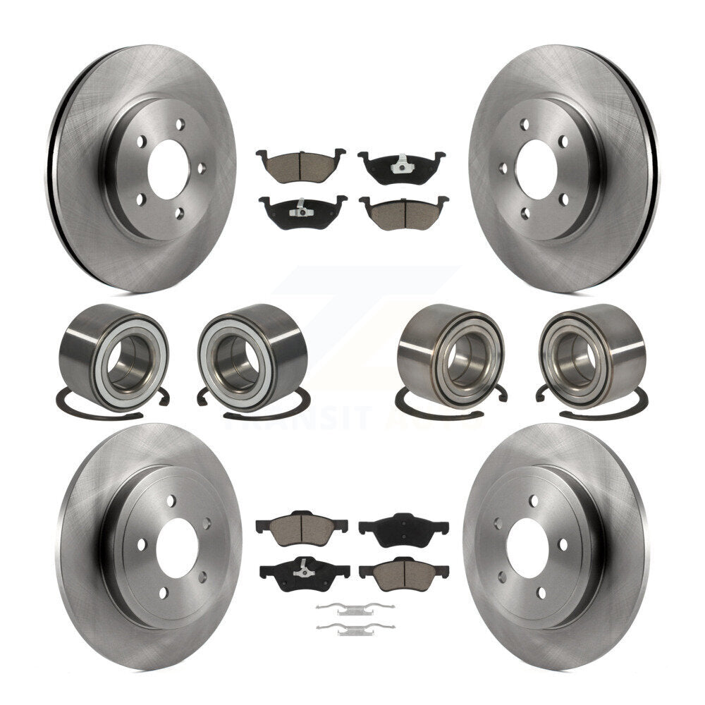 Kit de rotors et plaquettes de frein à roulement avant et arrière (10 pièces) pour Ford Escape Mercury Marine