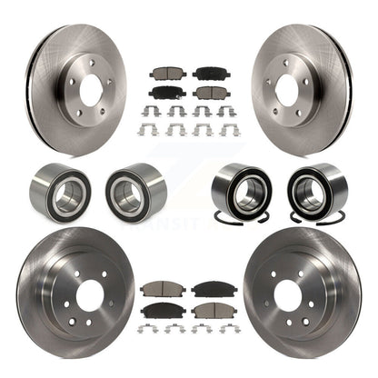 Kit de rotors et plaquettes de frein à disque, roulement de roue avant et arrière (10 pièces) pour Nissan x-trai